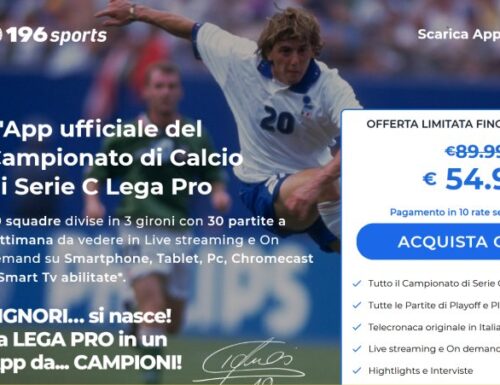 Tutte le partite della #SerieC italiana di calcio visibili in tutto il mondo con “196 Sports”