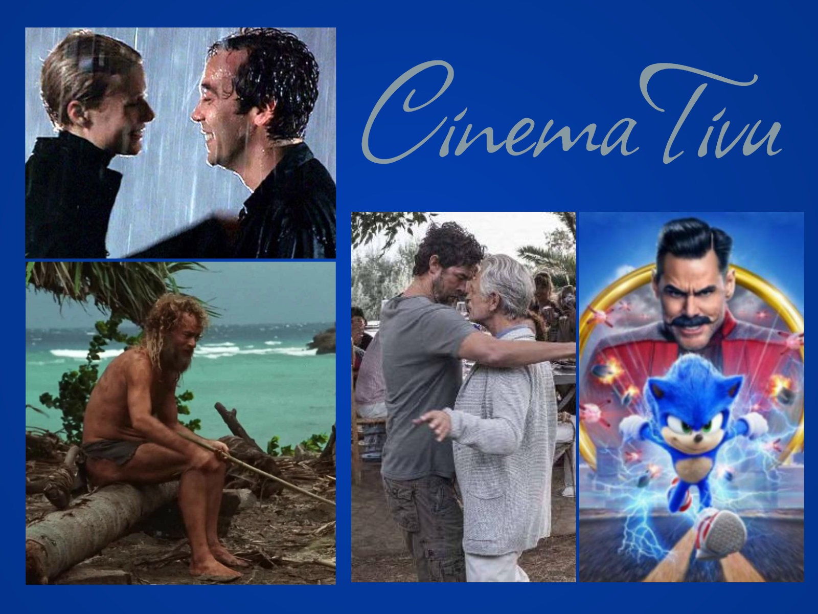 CinemaTivu del 10 settembre 2022: Cast Away, Croce e delizia, Sonic il film, Sliding Doors, rispettivamente in onda sulle reti Mediaset e Tv8