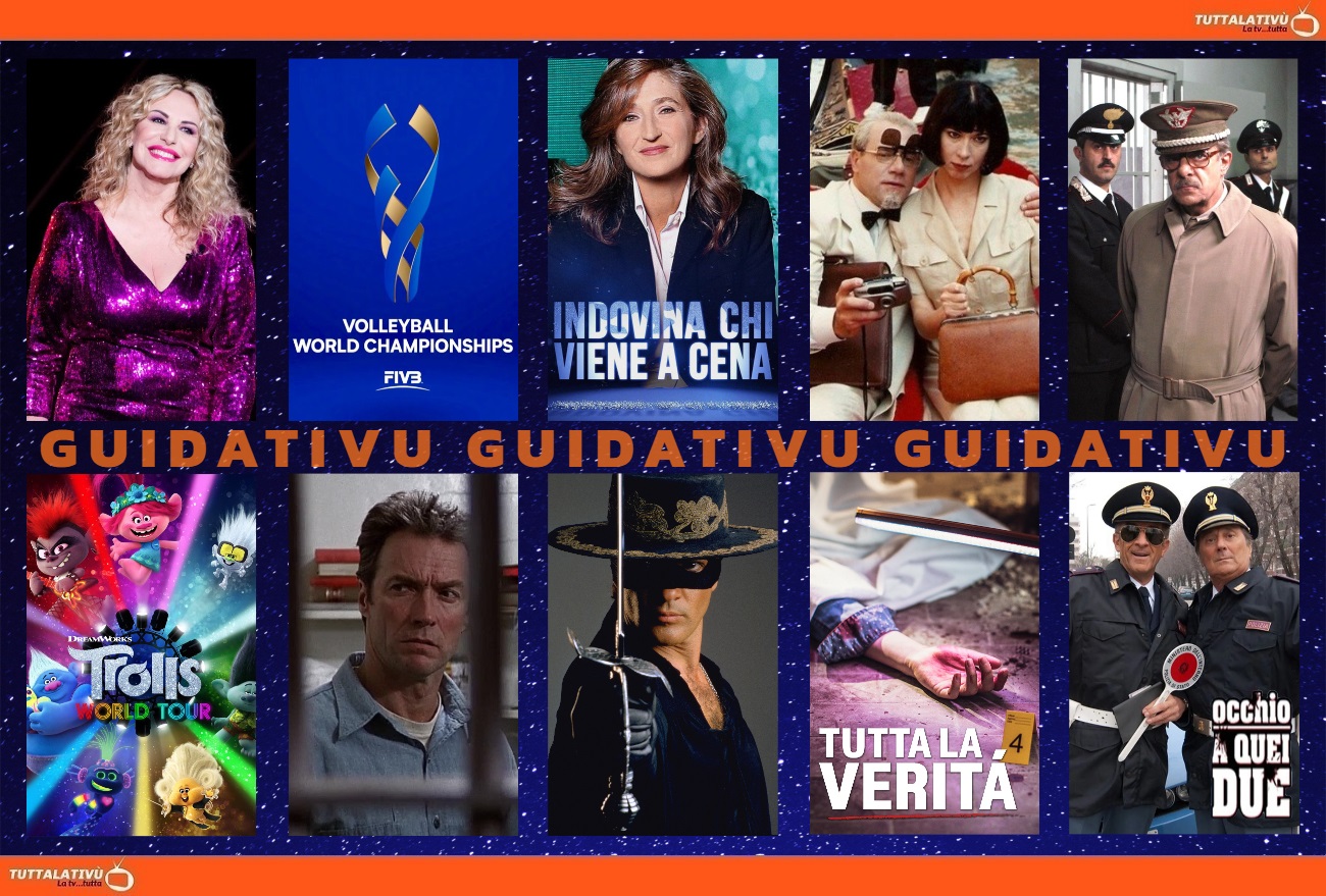 GuidaTV 3 Settembre 2022: The Voice Senior, Il generale Dalla Chiesa, Italia vs Cuba, Fuga da Alcatraz, Occhio a quei due