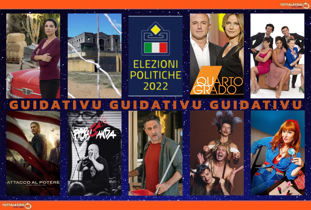 GuidaTV 16 Settembre 2022: Le indagini di Lolita Lobosco, Anche se è amore non si vede, Quarto Grado, Protaganda Live, Morgane, Detective geniale