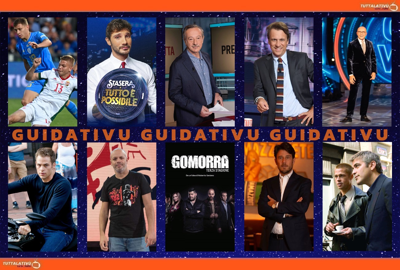 GuidaTV 26 Settembre 2022: GFVip, Ungheria-Italia, Stasera tutto è possibile, Propaganda Live, Quarta Repubblica, Presadiretta, Ocean’s Twelve