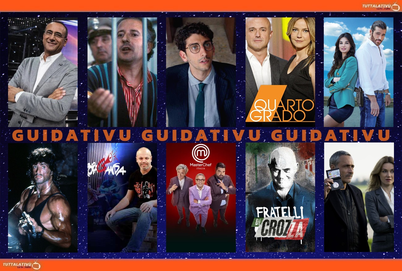 GuidaTV 30 Settembre 2022: Viola come il mare, Tale e quale show, Quarto Grado, Propaganda Live, Crozza, Rambo, I Predatori, Alice Nevers