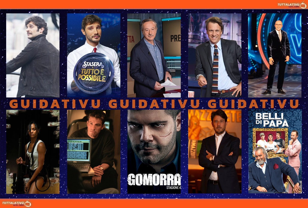 GuidaTV 3 Ottobre 2022: Parte Sopravvissuti, tra GF vip, Stasera tutto è possibile, PresaDiretta, Colombiana, Gomorra 4, Belli di papà