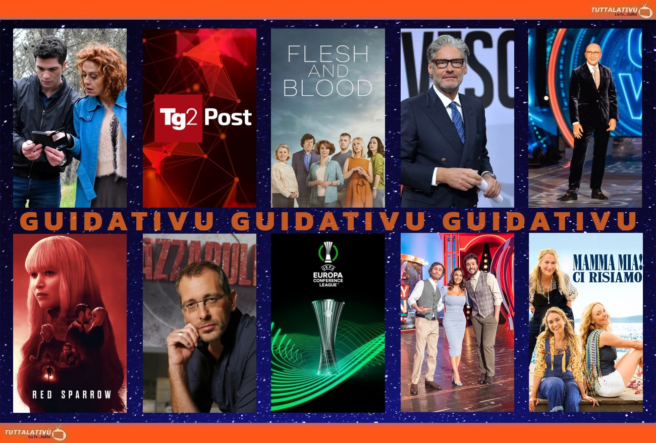 GuidaTV 6 Ottobre 2022: GFVip, Imma Tataranni, Only Fun, Dritto e Rovescio, Piazzapulita, Flesh and Blood, Hearts-Fiorentina, Mamma Mia 2