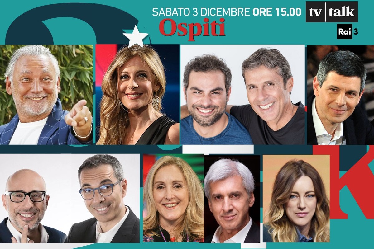 Live sabato 3 dicembre 2022 · Tv Talk 2022/2023 decima puntata. Condotto da Massimo Bernardini, in onda ogni sabato pomeriggio su RaiTre