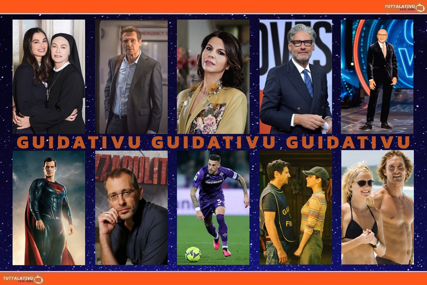 GuidaTV 9 Marzo 2023: GFVip, Che Dio ci aiuti, Fiorentina-Sivasspor, L’uomo d’acciaio, Dritto e rovescio, Piazzapulita, Tutti pazzi per l’oro